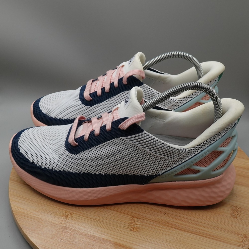 Kizik Shoes Women 10.5 Pink Blue Athens Lima Hands-Free Slip On Sneakers
